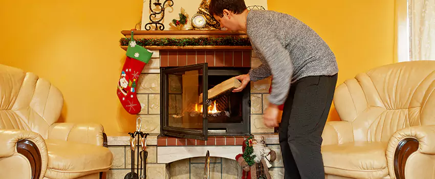 Rusted Metal Fireplace Restoration in Springfield, Virginia