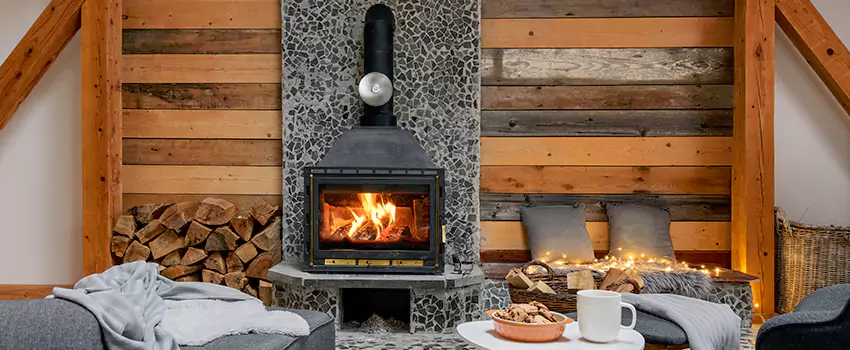 Thelin Hearth Products Direct Vent Gas Stove Fireplace Inspection in Springfield, Virginia
